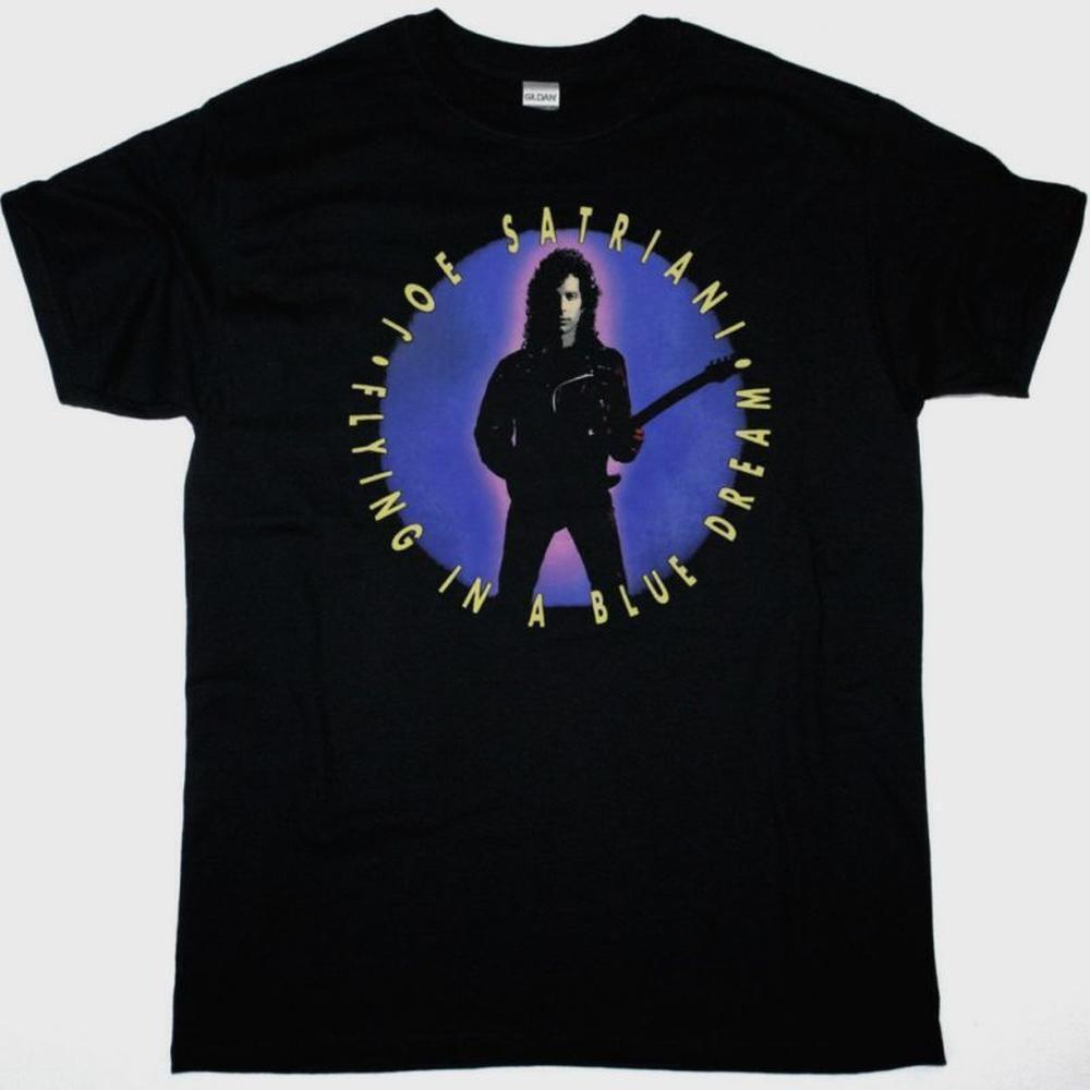 Joe Satriani Tour 1990 Classic Rock Guitar New Black Fan T-Shirt